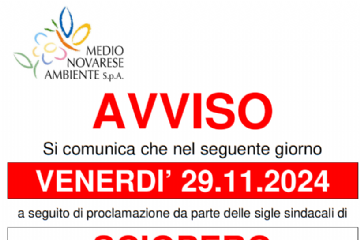 Servizio raccolta rifiuti - Sciopero