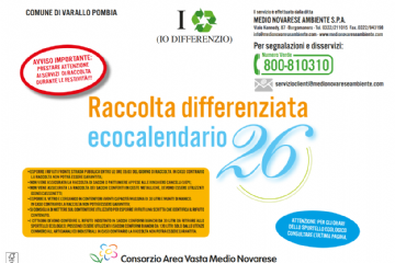 Calendario Raccolta Differenziata dei Rifiuti 2026