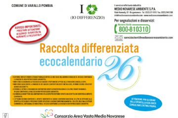 Calendario Raccolta Differenziata dei Rifiuti 2026